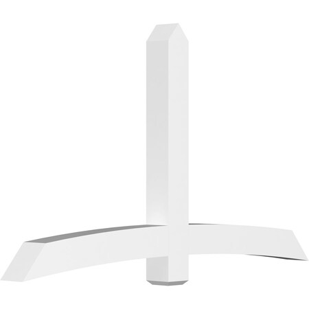 Ekena Millwork Bellingham Architectural Grade PVC Gable Bracket, 84"W x 49"H x 6"D x 6"F, 14/12 Pitch GBP084X49X0606BEL00